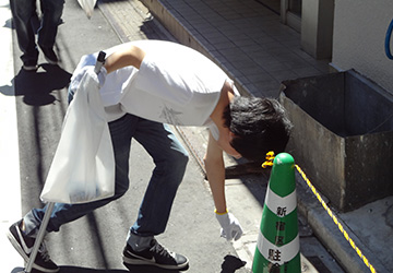 やはり、煙草の吸殻は多い